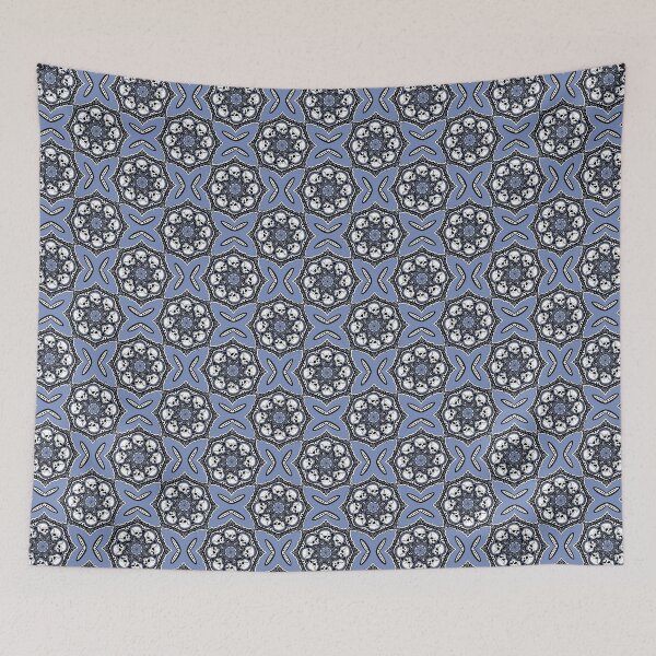Item preview, Skulled Tile - Pale Blue designed and sold by Moonlit Datura.