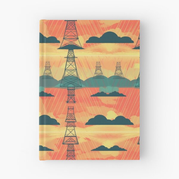Item preview, Retro Sunset Electric Pylon Landscape designed and sold by pinkal.