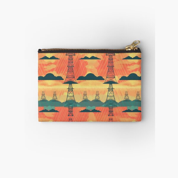 Item preview, Retro Sunset Electric Pylon Landscape designed and sold by pinkal.