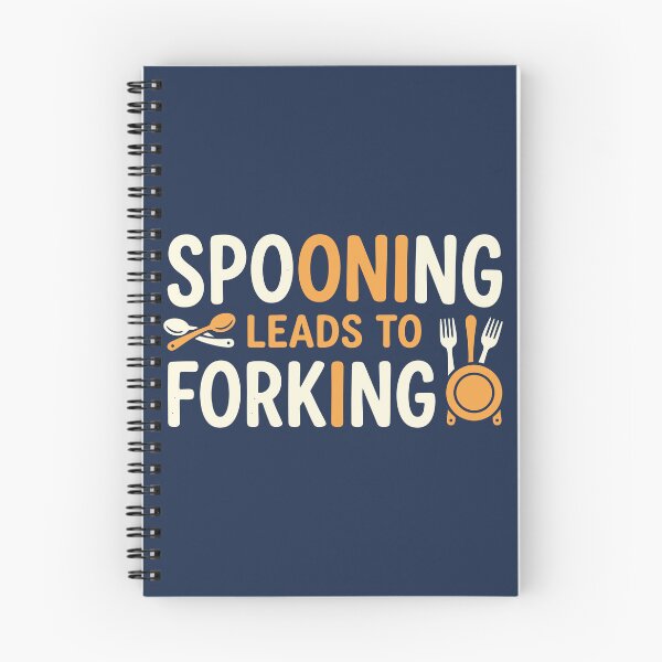 Item preview, Spooning Leads To Forking Funny Kitchen Cutlery Pun designed and sold by Amir Faysal.