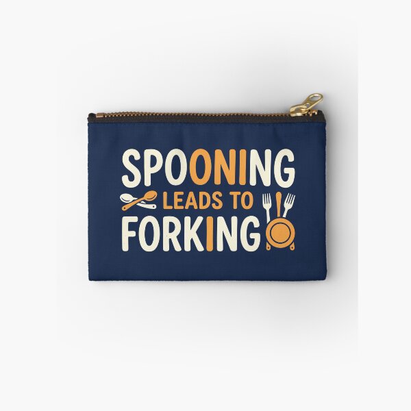 Item preview, Spooning Leads To Forking Funny Kitchen Cutlery Pun designed and sold by Amir Faysal.