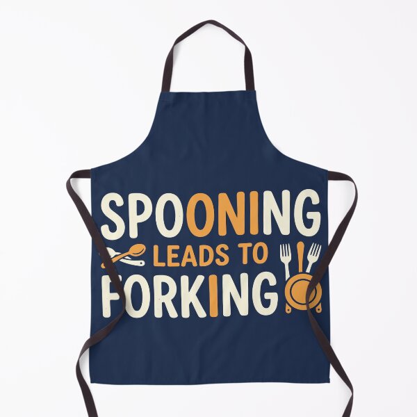 Item preview, Spooning Leads To Forking Funny Kitchen Cutlery Pun designed and sold by Amir Faysal.