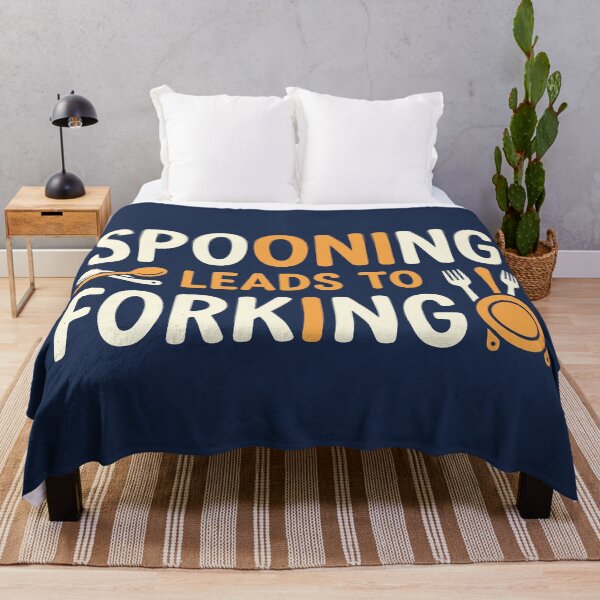 Item preview, Spooning Leads To Forking Funny Kitchen Cutlery Pun designed and sold by Amir Faysal.