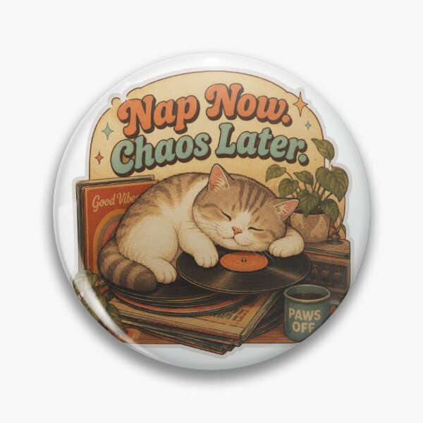 Item preview, Nap Now Chaos Later Funny Cat Meme designed and sold by olenapetol.
