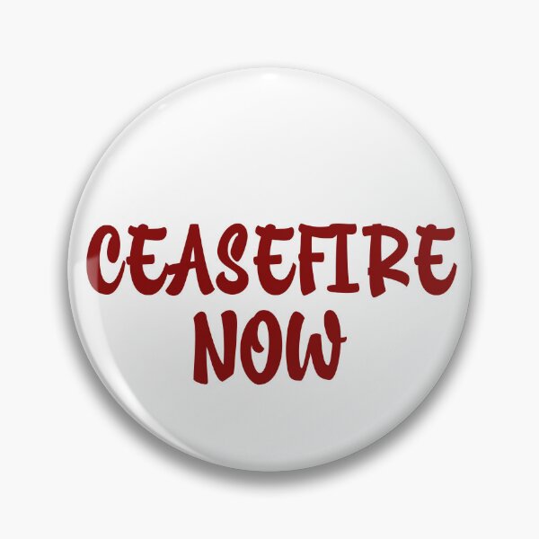 Item preview, Ceasefire Now Peace Protest Typography Art designed and sold by EchoPrint Co..