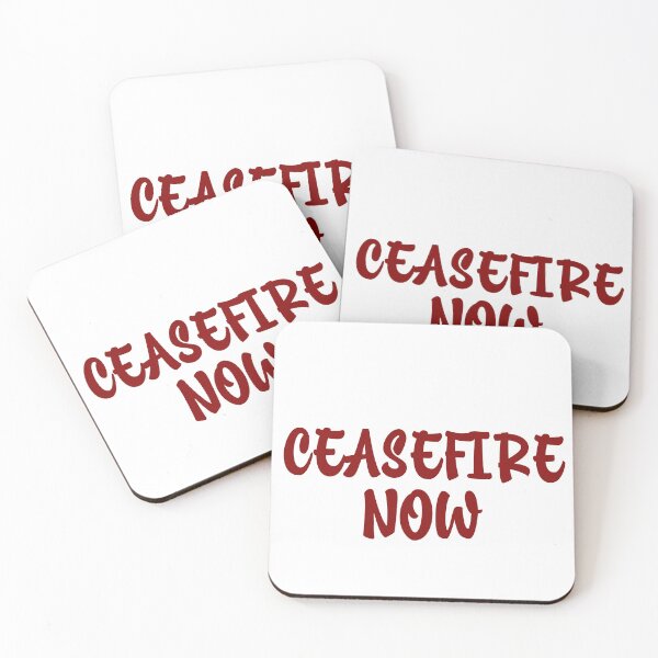 Item preview, Ceasefire Now Peace Protest Typography Art designed and sold by EchoPrint Co..