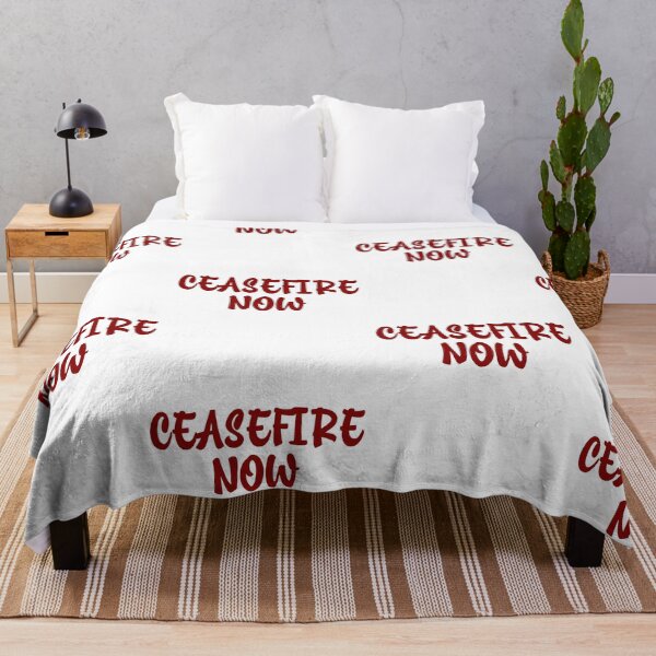 Item preview, Ceasefire Now Peace Protest Typography Art designed and sold by EchoPrint Co..