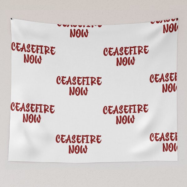 Item preview, Ceasefire Now Peace Protest Typography Art designed and sold by EchoPrint Co..