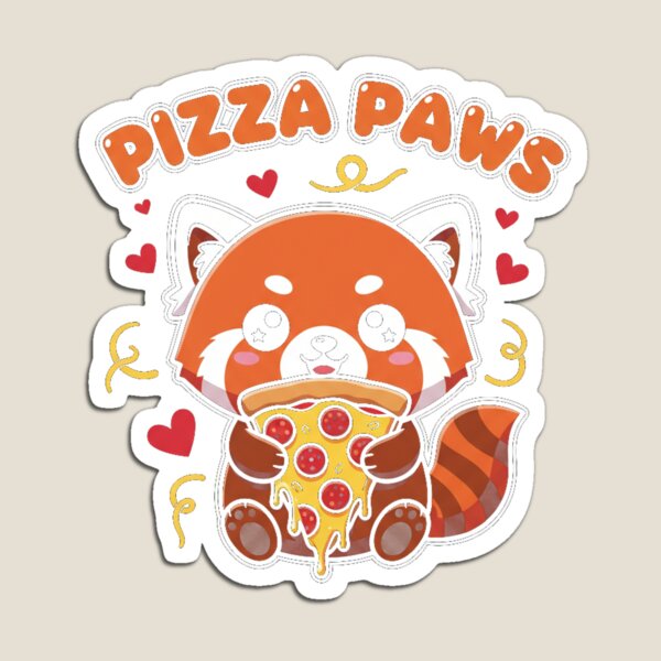 Item preview, Kawaii Red Panda Pizza - Forest Feast designed and sold by Merchifyme2000.