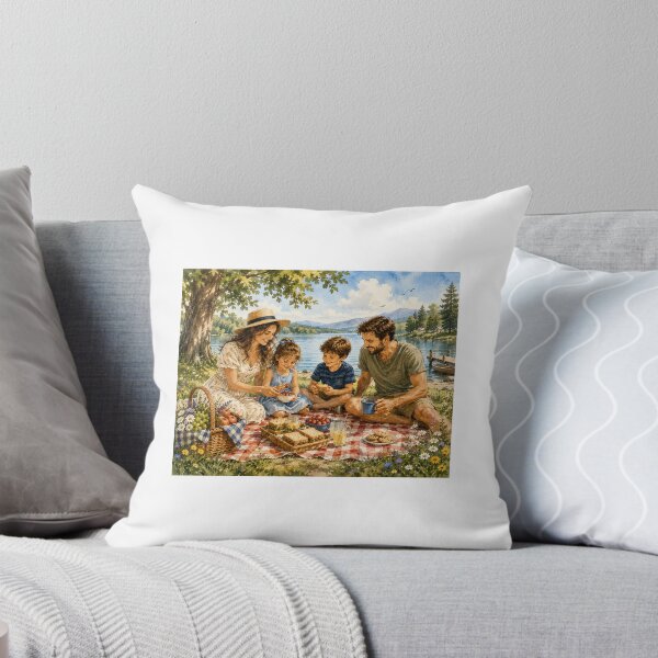 Item preview, Family Picnic by the Lake – Cherished Moments Together designed and sold by NestDesigns01.