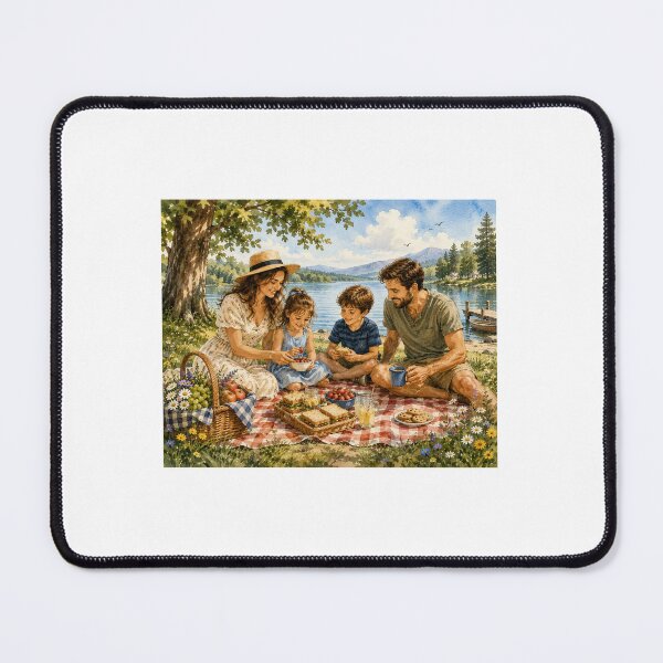 Item preview, Family Picnic by the Lake – Cherished Moments Together designed and sold by NestDesigns01.