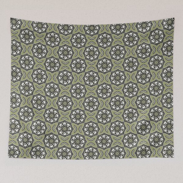 Item preview, Skulled Tile - Pale Yellow designed and sold by Moonlit Datura.