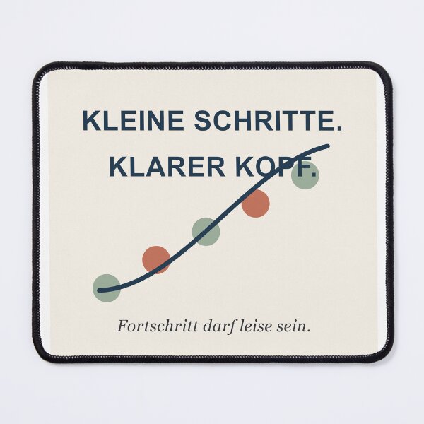 Item preview, Small steps, clear mind – motivational design designed and sold by Klarfaden Studio.