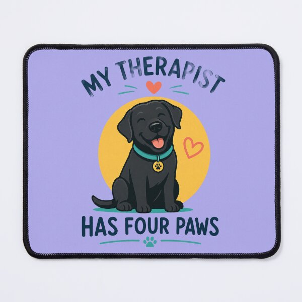 Item preview, My Therapist Has Four Paws | Funny Black Labrador Dog Lover Gift designed and sold by Goodthingstree.