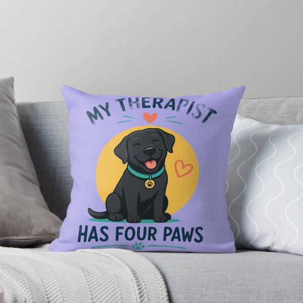 Item preview, My Therapist Has Four Paws | Funny Black Labrador Dog Lover Gift designed and sold by Goodthingstree.