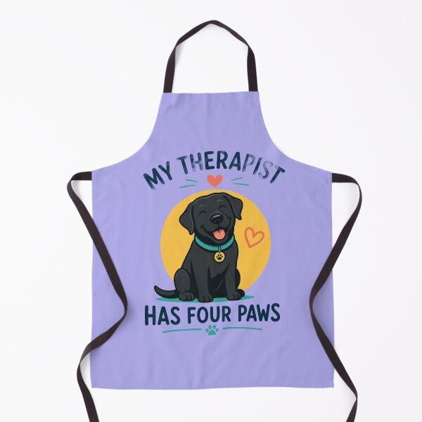 Item preview, My Therapist Has Four Paws | Funny Black Labrador Dog Lover Gift designed and sold by Goodthingstree.