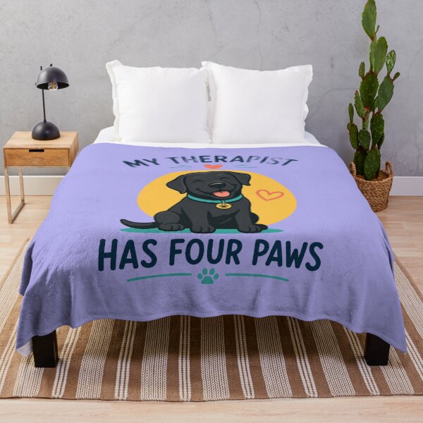 Item preview, My Therapist Has Four Paws | Funny Black Labrador Dog Lover Gift designed and sold by Goodthingstree.