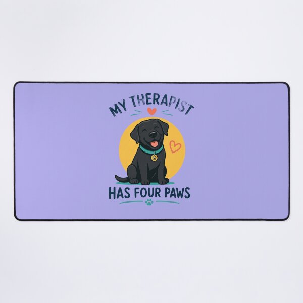 Item preview, My Therapist Has Four Paws | Funny Black Labrador Dog Lover Gift designed and sold by Goodthingstree.