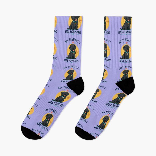 Item preview, My Therapist Has Four Paws | Funny Black Labrador Dog Lover Gift designed and sold by Goodthingstree.