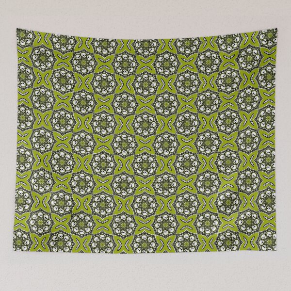 Item preview, Skulled Tile - Moss Green designed and sold by Moonlit Datura.