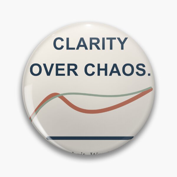 Artikelvorschau, Clarity over chaos – minimalist clarity quote entworfen und verkauft von Klarfaden Studio.
