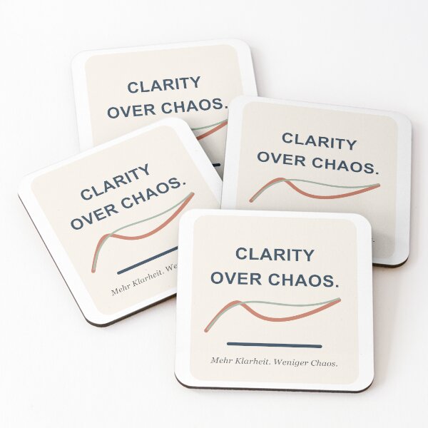 Item preview, Clarity over chaos – minimalist clarity quote designed and sold by Klarfaden Studio.