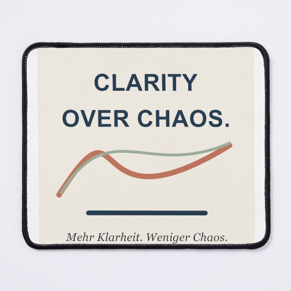 Item preview, Clarity over chaos – minimalist clarity quote designed and sold by Klarfaden Studio.