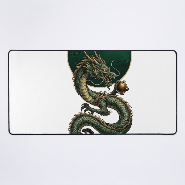 Item preview, Celestial Green Dragon Moon Design | Japanese Mythology Minimal Art for T-Shirts designed and sold by designbyuzi.
