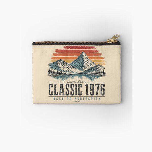 Item preview, Classic 1976 Mountain Lake 50th Birthday Shirt for Hikers designed and sold by POD DYNASTY | Original Print On Demand T-Shirt Graphics.