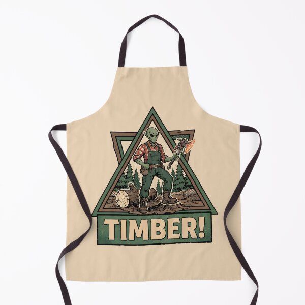 Item preview, Alien Lumberjack Laser Axe Timber Retro Comic Graphic designed and sold by DuckOddity.