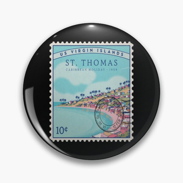 Item preview, St Thomas USVI Harbor Magens Bay Stamp Sticker designed and sold by stickercuffs.