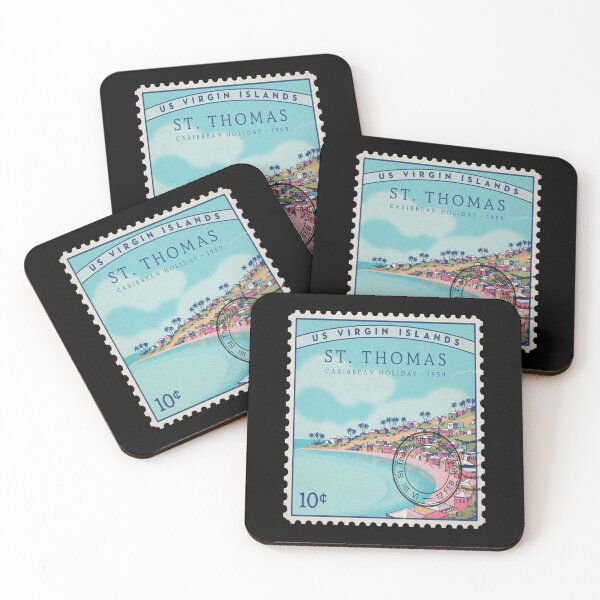 Item preview, St Thomas USVI Harbor Magens Bay Stamp Sticker designed and sold by stickercuffs.