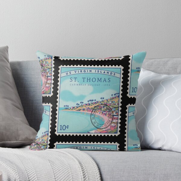 Item preview, St Thomas USVI Harbor Magens Bay Stamp Sticker designed and sold by stickercuffs.