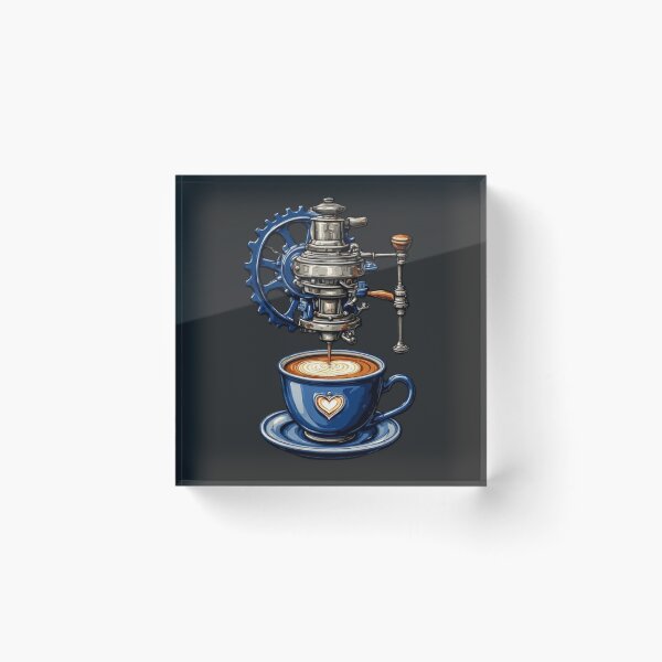 Item preview, Barista Mechanics – Royal Sapphire Espresso Machine & Heart Latte Art designed and sold by Shift-Bloom.