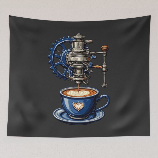 Item preview, Barista Mechanics – Royal Sapphire Espresso Machine & Heart Latte Art designed and sold by Shift-Bloom.