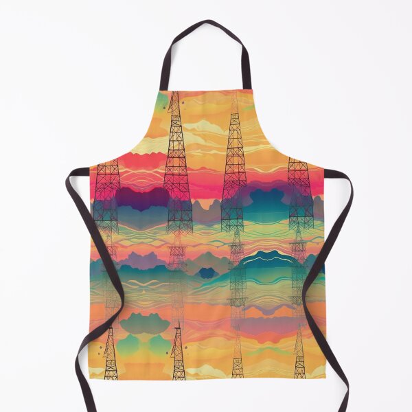 Item preview, Mirrored Sunset Industrial Lattice Towers designed and sold by pinkal.