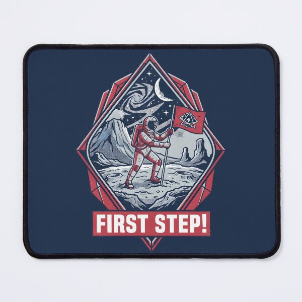 Item preview, First Step Alien Astronaut Planting Flag Retro Space Graphic designed and sold by DuckOddity.