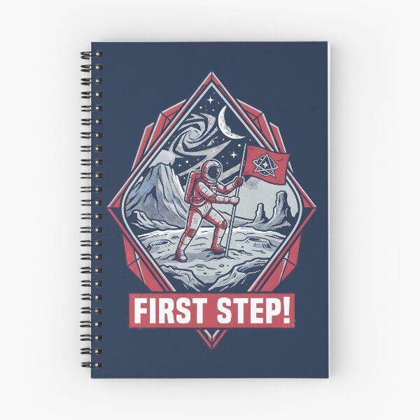 Item preview, First Step Alien Astronaut Planting Flag Retro Space Graphic designed and sold by DuckOddity.