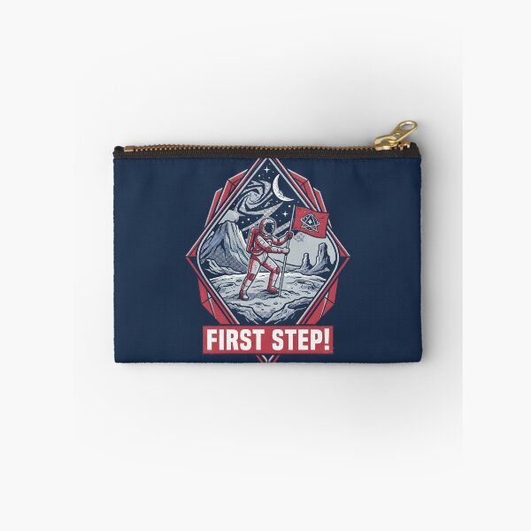Item preview, First Step Alien Astronaut Planting Flag Retro Space Graphic designed and sold by DuckOddity.