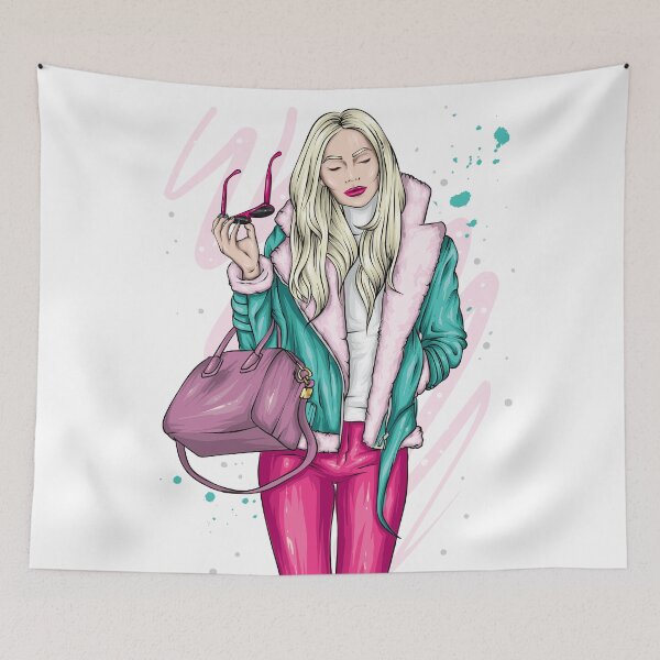 Item preview, Chic Fashion Woman Stylish Illustration designed and sold by Rogue Heart Collective™.