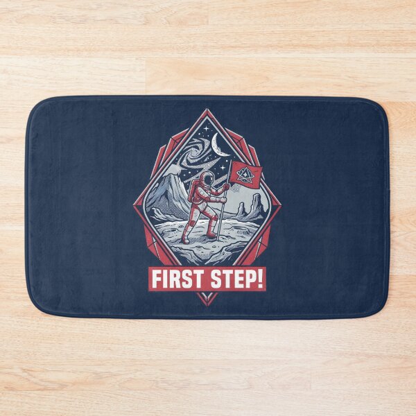 Item preview, First Step Alien Astronaut Planting Flag Retro Space Graphic designed and sold by DuckOddity.