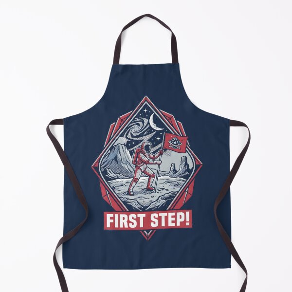 Item preview, First Step Alien Astronaut Planting Flag Retro Space Graphic designed and sold by DuckOddity.