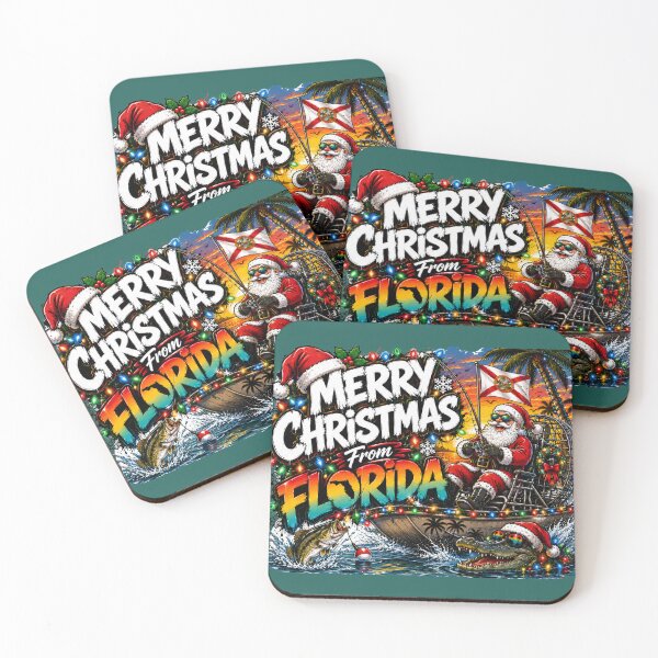 Item preview, Merry Christmas From Florida Tropical Holiday Design designed and sold by ButterflyHolly Resource.