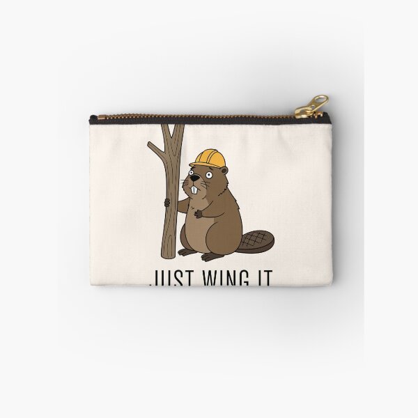 Item preview, Just Wing It Funny Beaver Construction Hard Hat Pun designed and sold by Amir Faysal.