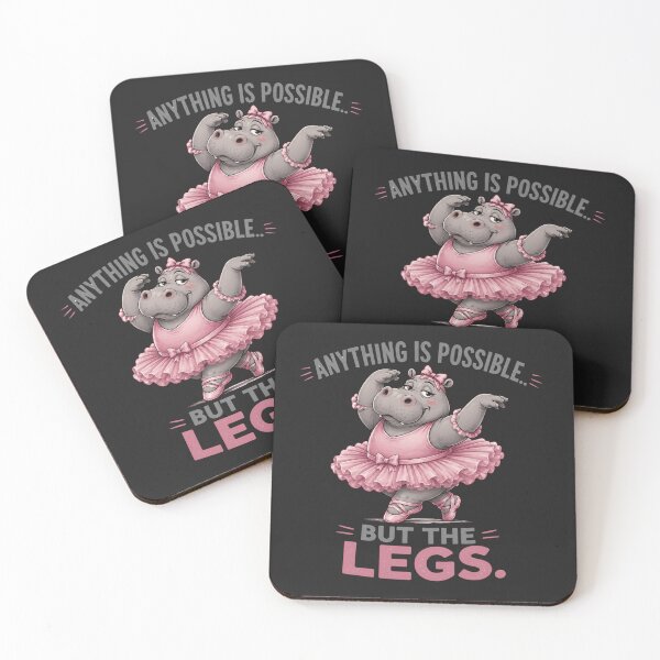 Item preview, Anything Is Possible... But The Legs. – Funny Hippo Ballerina Cartoon T-Shirt designed and sold by Aimetoi.