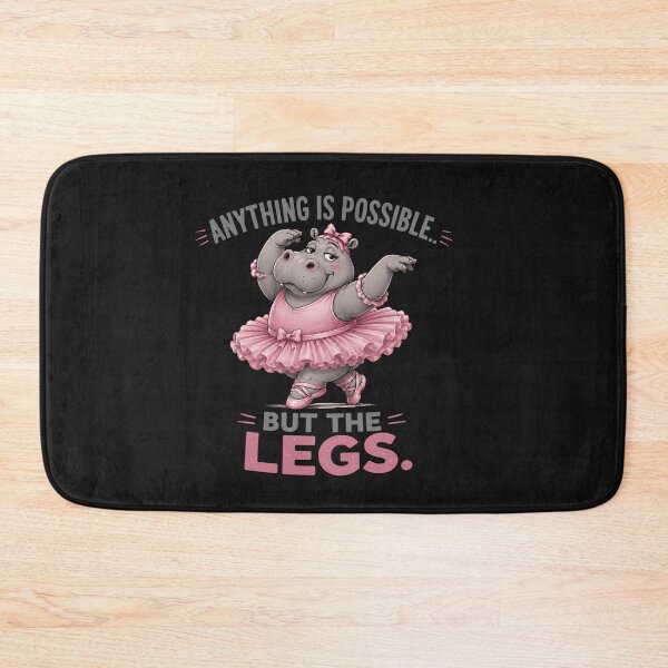 Item preview, Anything Is Possible... But The Legs. – Funny Hippo Ballerina Cartoon T-Shirt designed and sold by Aimetoi.