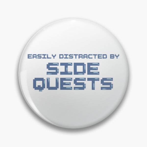 Item preview, Easily Distracted By Side Quests Gaming Quote Pixel Art Decal designed and sold by alexmaushaus.