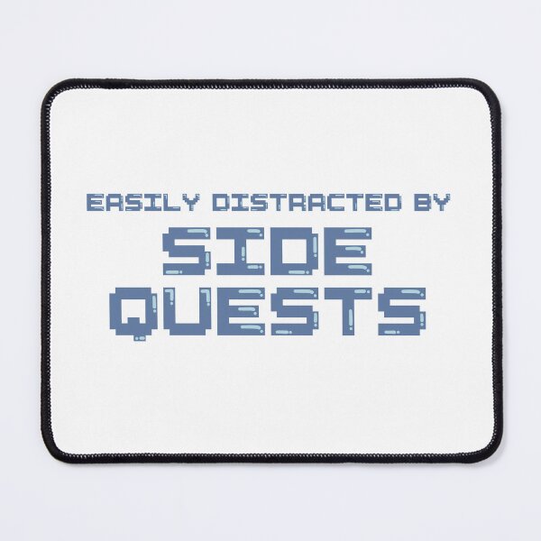 Item preview, Easily Distracted By Side Quests Gaming Quote Pixel Art Decal designed and sold by alexmaushaus.