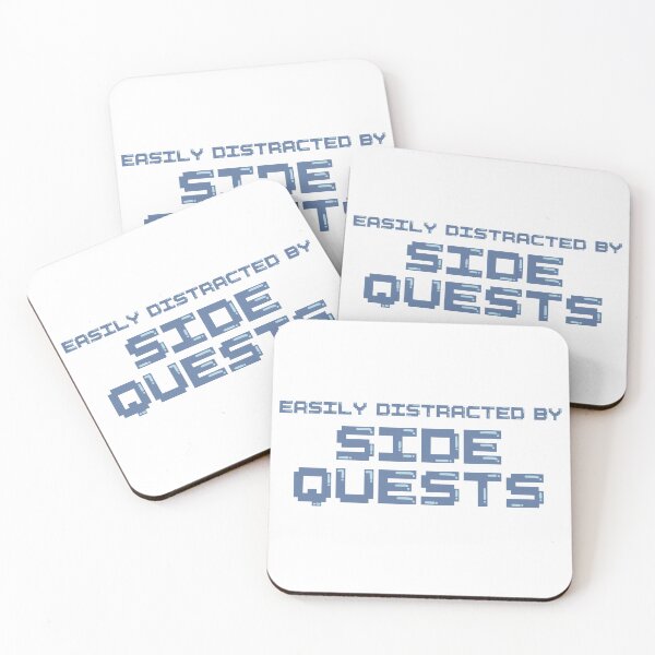 Item preview, Easily Distracted By Side Quests Gaming Quote Pixel Art Decal designed and sold by alexmaushaus.