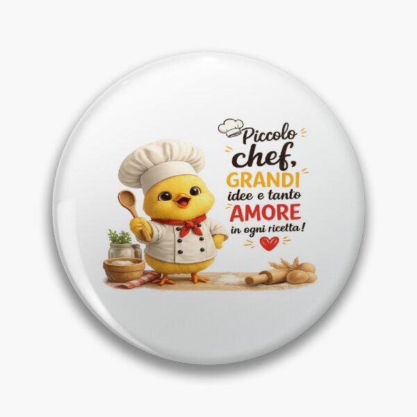 Artikelvorschau, Süßes Kochküken – Piccolo Chef, Große Idee und Tanto Amore | Lustiges Kochgeschenk entworfen und verkauft von RipantinaFantasy .